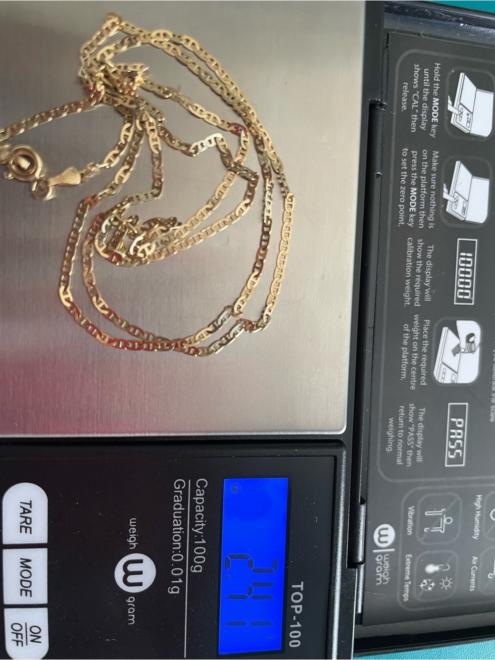 14k YG MARINERS CHAIN 22” 1.1mm - Picture 5 of 11